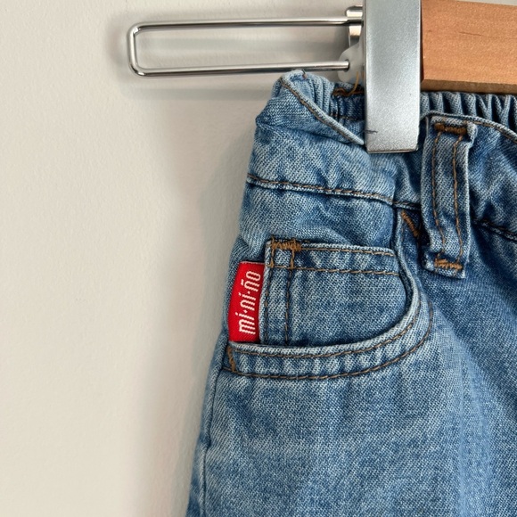 Mi-Ni-No King's Guard Flannel Lined Blue Jeans Elastic Waist - Picture 4 of 7